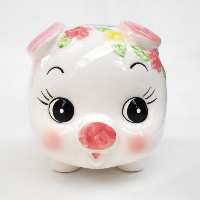 豚の貯金箱（陶器製）｜有限会社太郎と花子